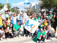 Jovens durante a Jornada Mundial da Juventude Rio 2013 