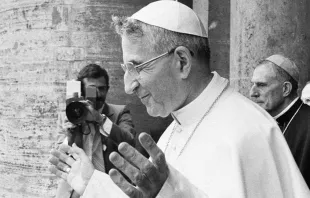 Papa João Paulo I no dia da sua proclamação.