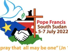 Logotipo e lema da viagem apostólica do papa ao Sudão do Sul