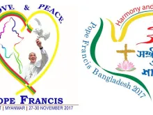 Logos da viagem do Papa Francisco a Mianmar e Bangladesh.