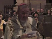 Dom Luigi Ventura. Crédito: Captura de vídeo Youtube Eglise Catholique de Yvelines