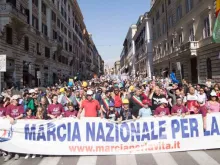 Marcha pela Vida 2018 nas ruas de Roma