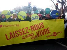 Marcha pela Vida em Paris em 2015.