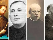 Da esquerda para a direita: São João Nepomuceno, São Mateus Correa Magallanes, Pe. Felipe Císcar Puig e Pe. Fernando Olmedo Reguera
