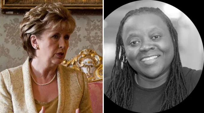 MaryMcAleese_WikimediaCommons_Ssenfuka_VoicesOfFaith_08022018.jpg ?? 