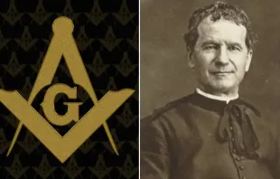 Emblema da Maçonaria e São João Bosco