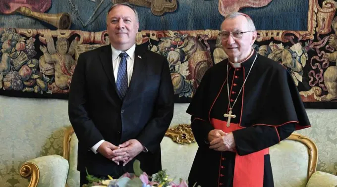 MikePompeo_CardParolin_1oct2020_VaticanMedia.jpg ?? 