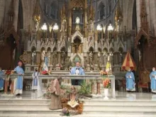 Missa no Santuário de Nossa Senhora de Lourdes, dia 26 de dezembro. Crédito: AICA.