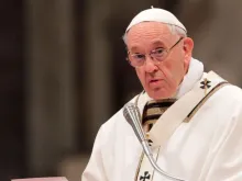 Papa Francisco durante a Missa do Crisma.