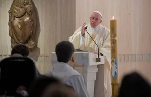 Papa Francisco durante sua homilia na Missa 