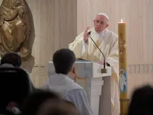 Papa Francisco durante sua homilia na Missa 