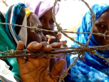 Mulheres deslocadas no Sudão 