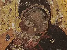 Ícone da Virgem Maria venerado na Ucrânia e na Rússia. Crédito: Domínio público