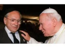  Jerzy Kluger junto do seu grande amigo de infância, o Beato João Paulo II.