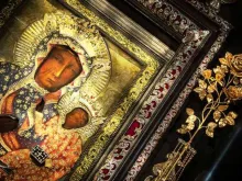 Ícone da Madona Negra do mosteiro e Jasna Góra, em Chestochowa, Polônia