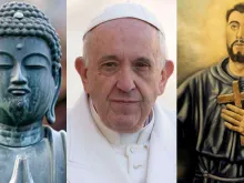 Buda, Papa Francisco e São Francisco de Assis
