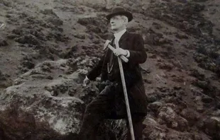 Padre Giuseppe Mercalli durante uma expedição no Vesúvio