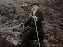 Pe. Giuseppe Mercalli durante uma expedição no Vesúvio