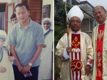 Madre Teresa e padre Kinley Tshering; Dom Stephen Lepcha e padre KinleyTshering