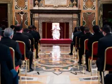 Papa Francisco durante a audiência.