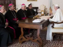 Audiência dos Bispos do Conselho de Presidência da CEM com o Papa Francisco, no Vaticano.