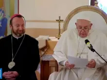 Papa Francisco pronuncia seu discurso.