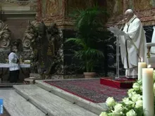 O Papa Francisco pronuncia sua homilia.