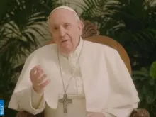 Imagem do vídeo do Papa.