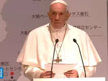 Papa Francisco no Japão. Crédito: Vatican Media (captura de tela)