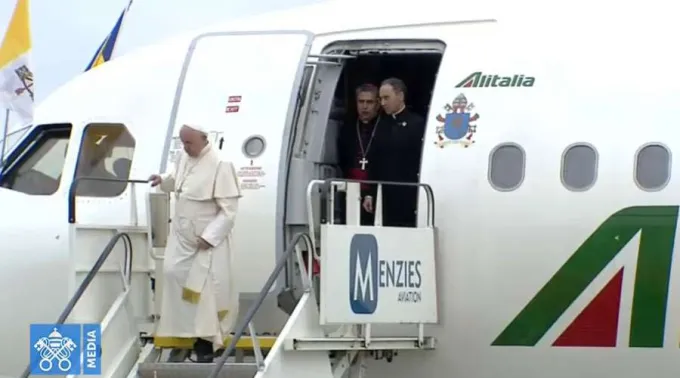 Papa-Francisco-Llegada-Bucarest-Youtube-31052019.jpg ?? 