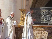 O Papa Francisco na Missa de canonização.