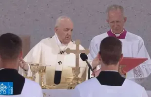Papa Francisco durante a missa 