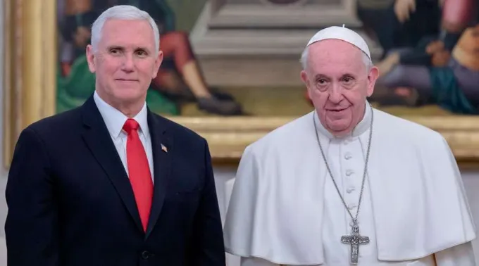 Papa-Francisco-Pence-Daniel-Ibanez-Vatican-Pool-24012020.jpeg ?? 