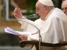 Papa Francisco na audiência de hoje no Vaticano