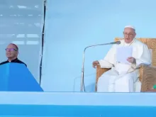 Papa Francisco na festa de acolhida com os jovens na JMJ Lisboa 2023