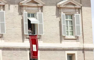 O Papa durante o Ângelus.