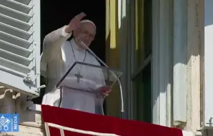 Papa Francisco durante a oração do Ângelus.