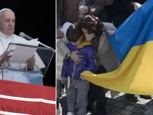 Papa Francisco e fiéis da Ucrânia no Ângelus