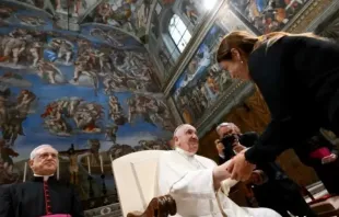 Papa Francisco recebe cerca de 200 artistas na Capela Sistina em 23 de junho de 2023