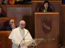 Papa Francisco na Prefeitura de Roma.