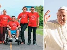 Residentes do Lar ‘El Buen Samaritano’ e o Papa Francisco