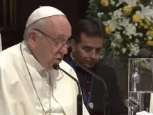 Papa durante sua intervenção.