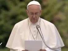 Papa pronuncia o discurso.
