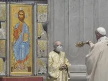 Imagem referencial. Papa Francisco na Missa de Páscoa de 2021.
