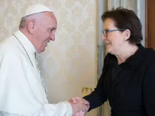 Papa Francisco e Primeira-Ministra da Polônia, Ewa Kopacz 