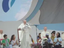 Papa Francisco na cerimônia de acolhida e abertura da JMJ.