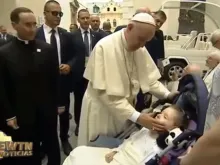 Papa Francisco saúda os enfermos nem Czestochowa, na Polônia. Captura Youtube