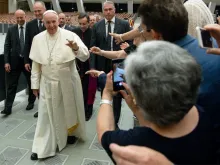 Papa Francisco durante a Audiência. Foto Vatican Media