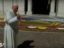 Papa Francisco em Assis. Captura Youtube