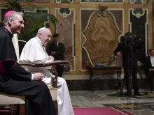 Papa Francisco durante a audiência.